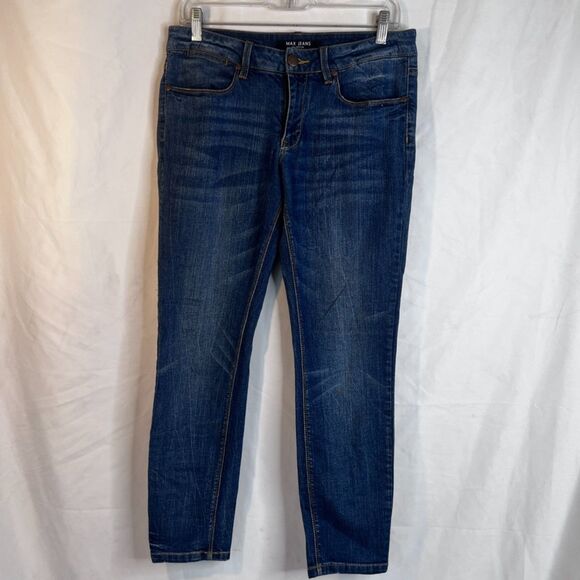 Max Jeans Skimmer Denim Jeans Tapered Leg Casual Basic Size 8 - Picture 9 of 9